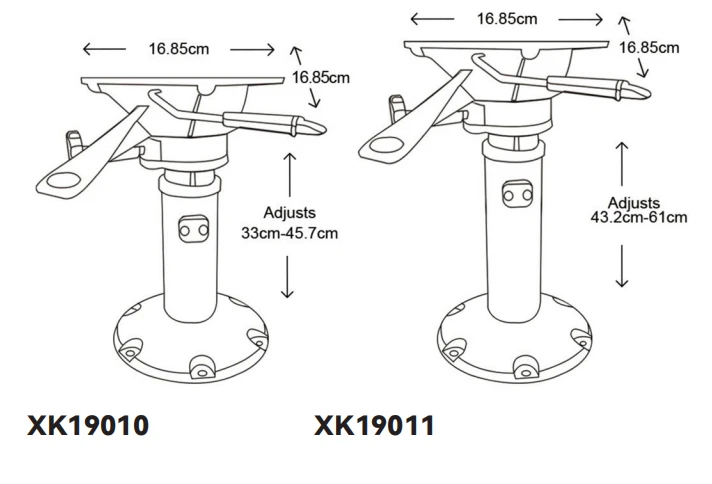 Pneumatic Adjustable Pedestal With Swivel Manufacturers