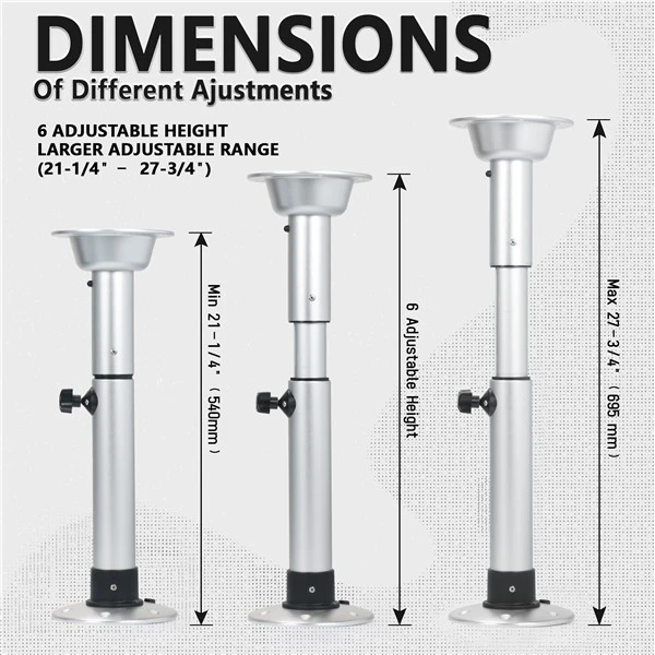 adjustable table pedestal height